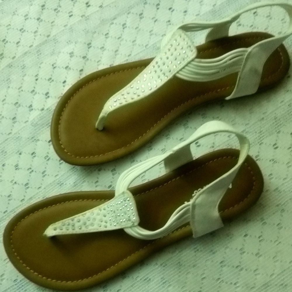 White sandals